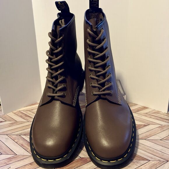 Dr Martens 1460 Artimus Leather Lace Up Khaki Brown M 11 W 12 Boots 32025777 - Picture 3 of 8